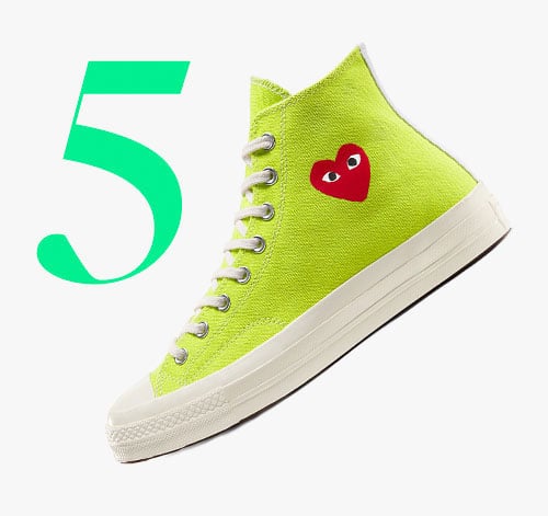 Photo: Comme des Garçons Play x Converse Chuck 70 high sneakers