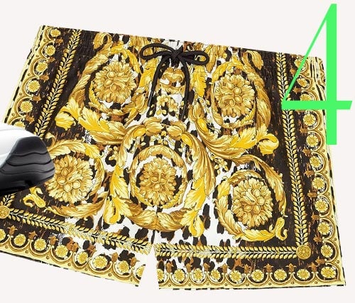 Photo: Versace Barocco swim shorts