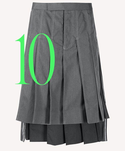 Photo: Thom Browne pleated skirt