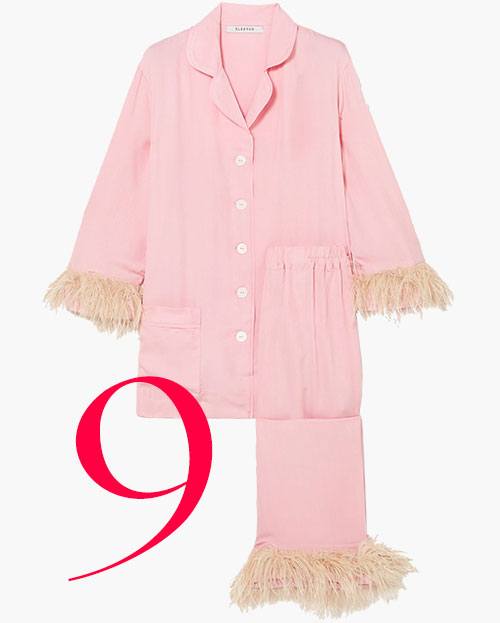 Photo: Sleeper feather trimmed Party pyjamas