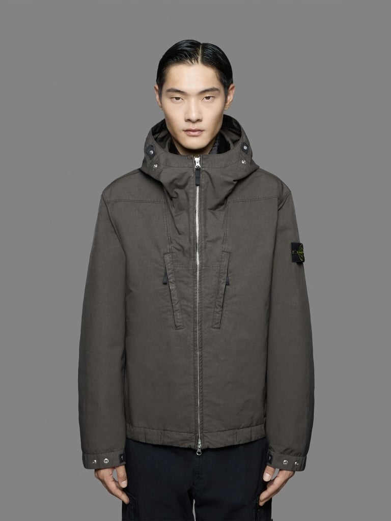 Stone Island david tc No Seasons jacket worn by a model
